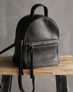 Mini LEATHER WOMEN Small Backpacks Purses Cute Vintage School Backpacks FOR WOMEN