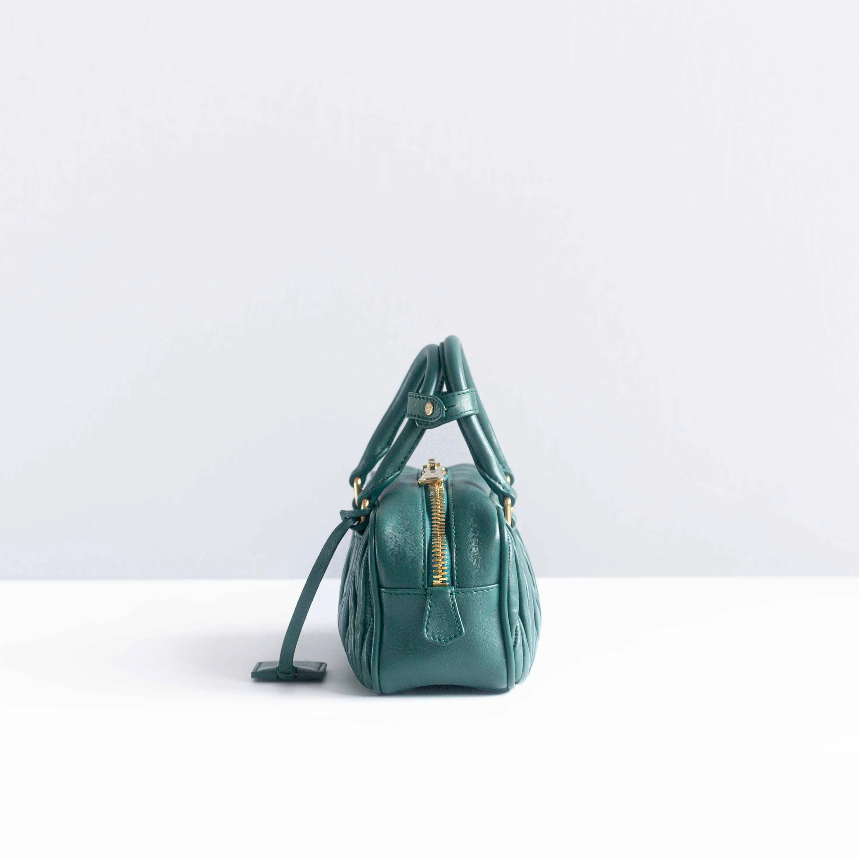 MIUMIU - BAG ARCADIE MATELASS?? BLUE LAGOON LEATHER