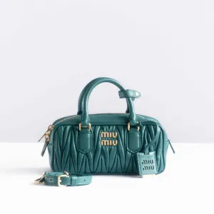 MIUMIU - BAG ARCADIE MATELASS?? BLUE LAGOON LEATHER