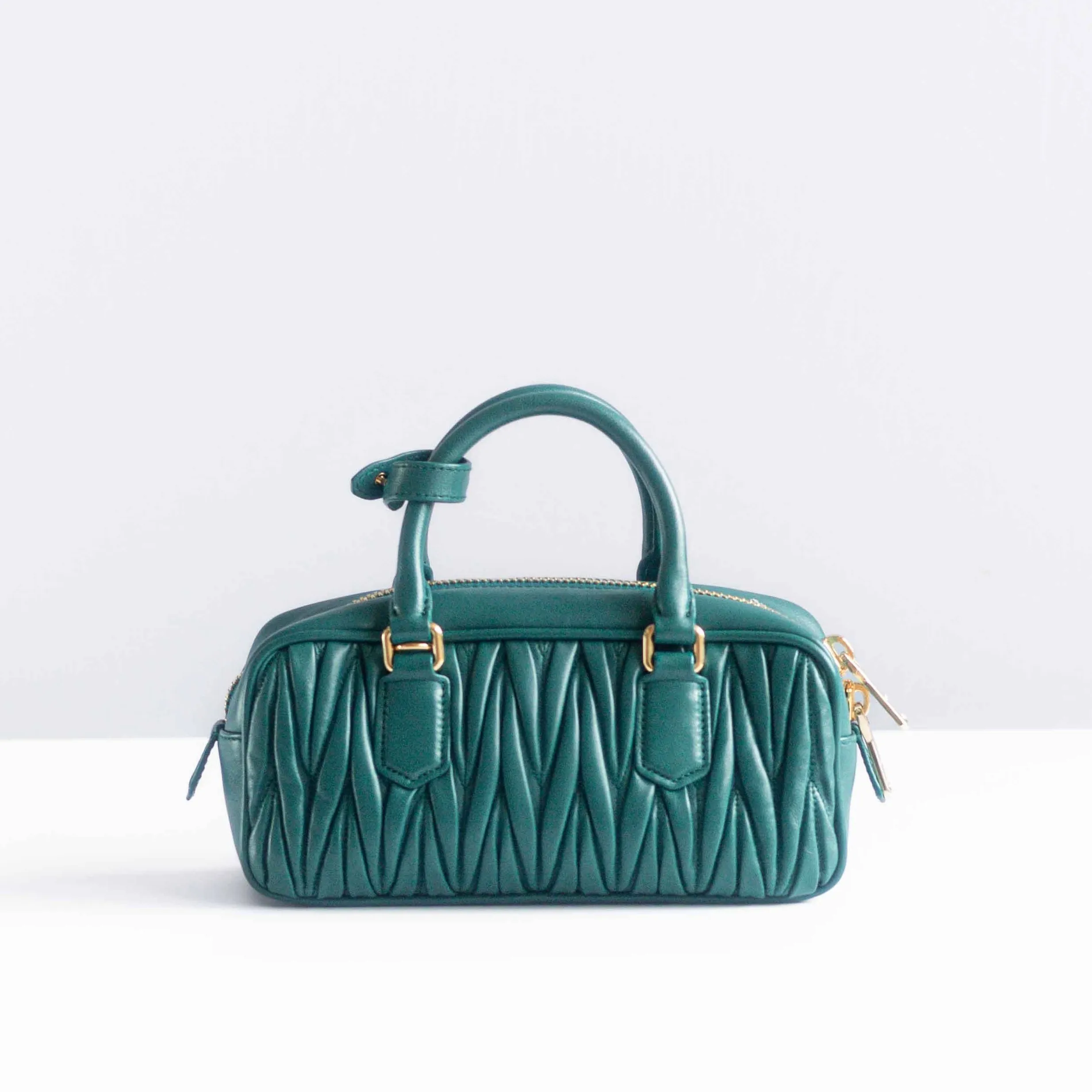 MIUMIU - BAG ARCADIE MATELASS?? BLUE LAGOON LEATHER