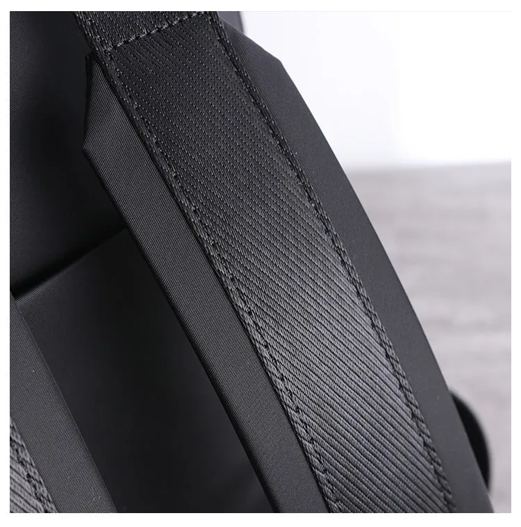 Nylon Backpack Womens 15 inches School Backpack Purse Black Nylon Leather Travel Rucksack for Ladies