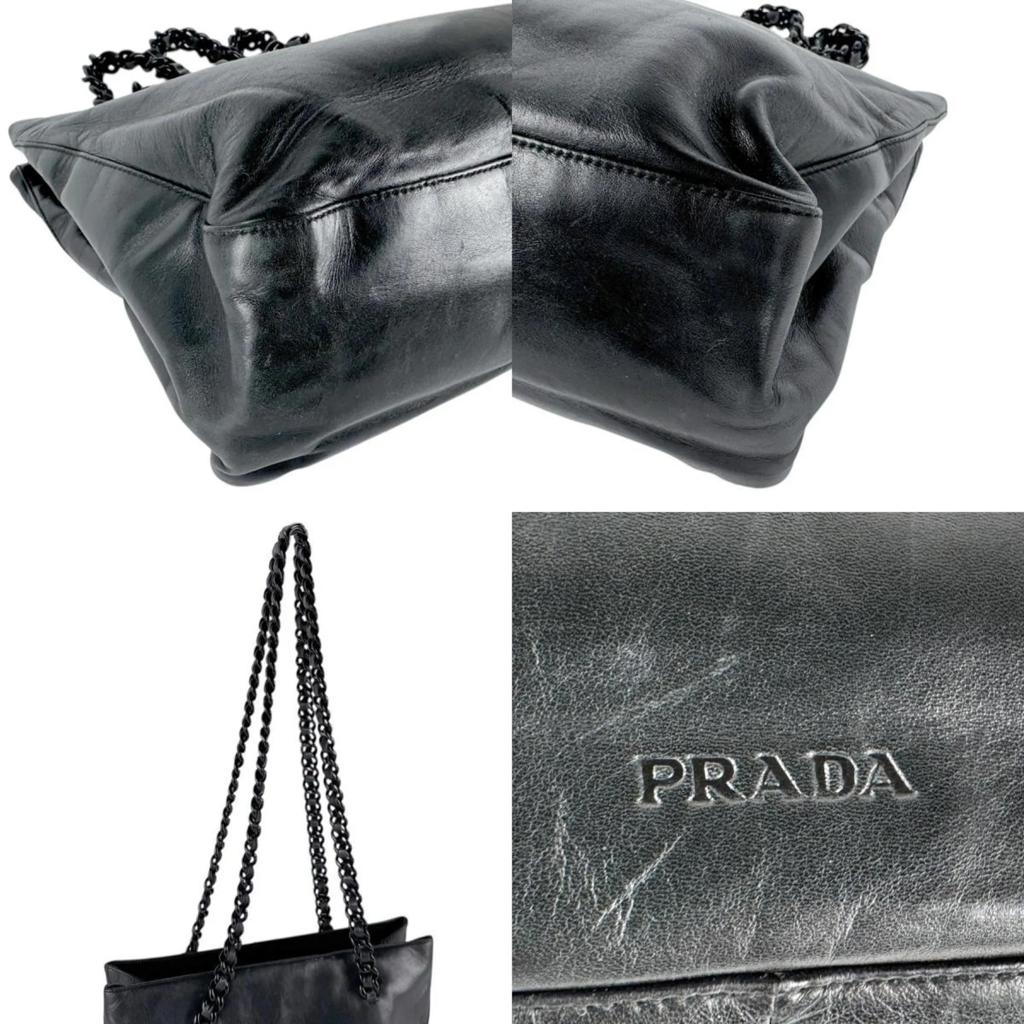 Prada Leather Plastic Shoulder Bag (Pre-Owned)