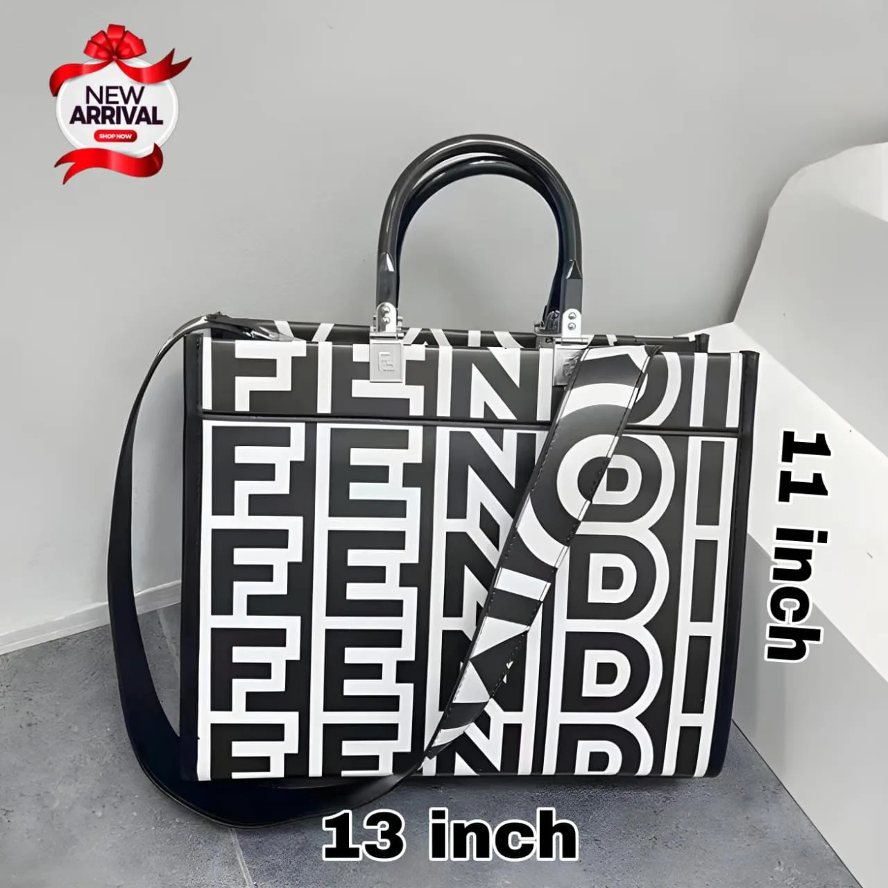 Premium Women Bag - Fendi Roma Imported Branded Shoulder Bag (Purple/White)