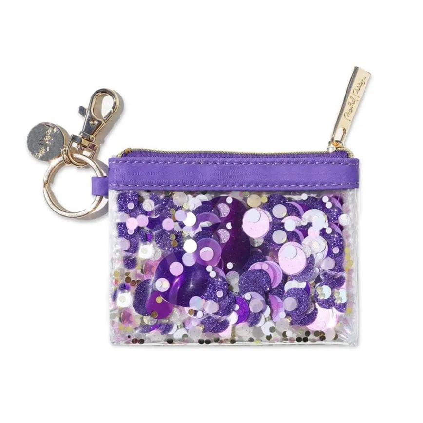 Purple Crush Confetti Keychain Coin Purse