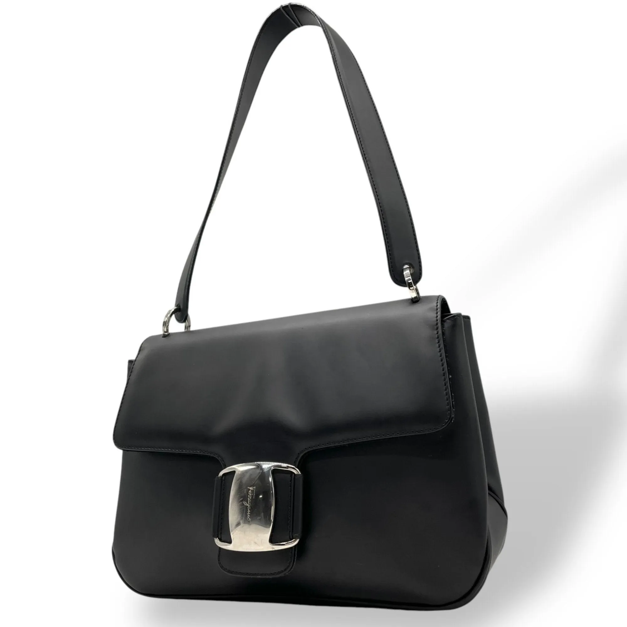 Salvatore Ferragamo Leather Handbag Shoulder Bag (Pre-Owned)
