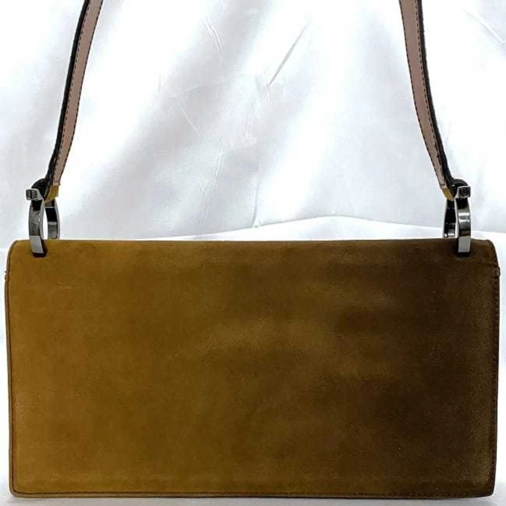 Salvatore Ferragamo Suede Leather Handbag Shoulder Bag (Pre-Owned)