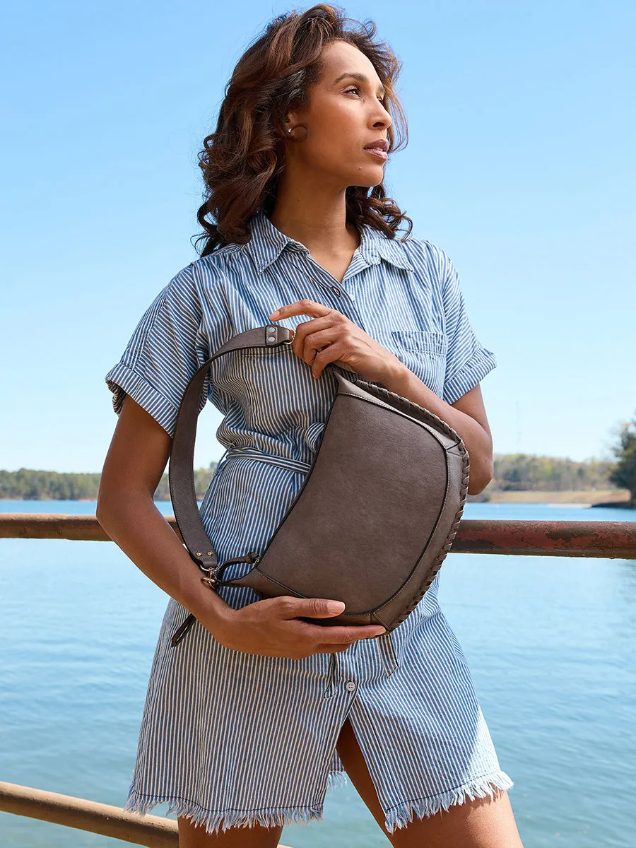 Sierra Vegan Whipstitch Saddle Bag