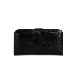Slide Lock Wallet - Black Lizard