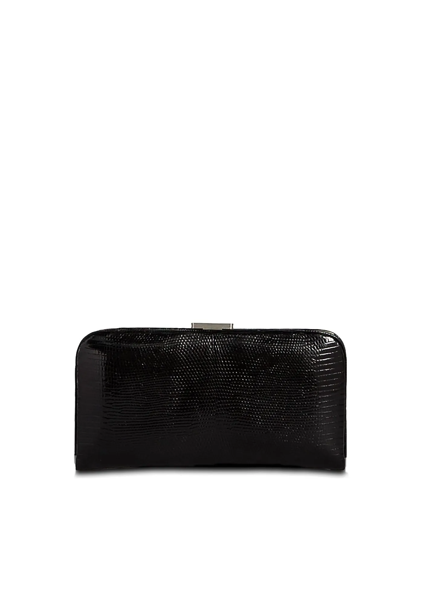 Slide Lock Wallet - Black Lizard