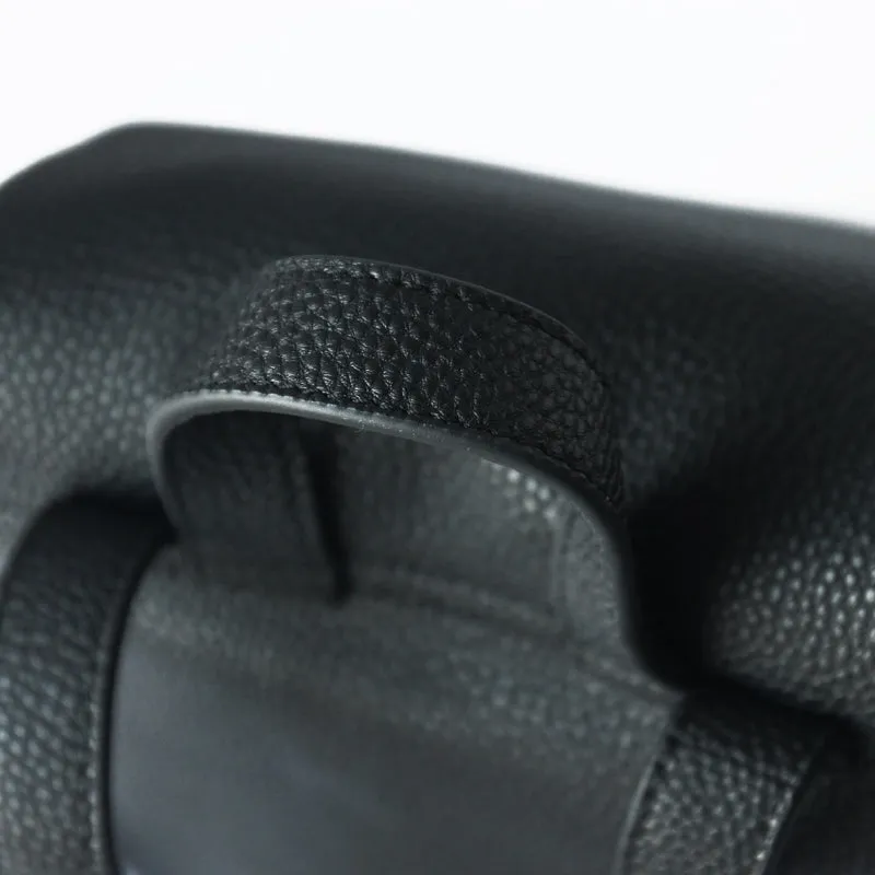 Stylish Leather Black Backpacks Womens Fashion School Backpack Purse