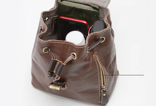 Stylish Leather Black Womens Backpack School Backpack Vintage Backpack for Women