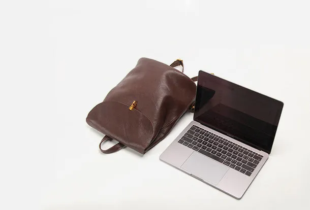 Stylish Leather Cute Womens Backpack School Backpack Vintage Backpack for Women