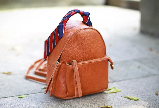 Stylish Leather Cute Womens Small Backpack School Backpack Mini Backpack for Women