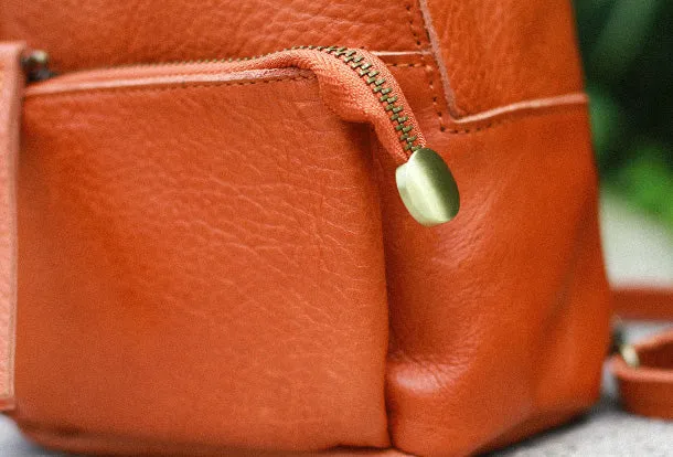 Stylish Leather Cute Womens Small Backpack School Backpack Mini Backpack for Women