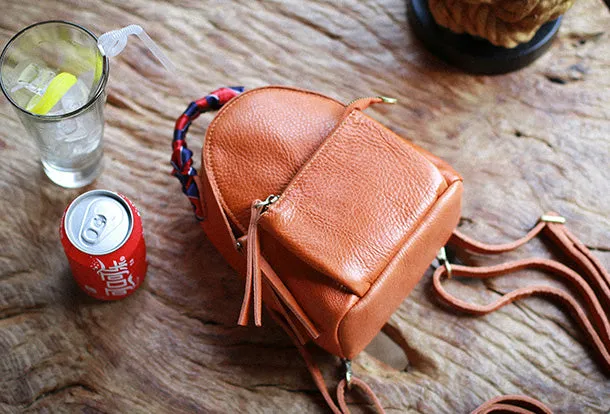 Stylish Leather Cute Womens Small Backpack School Backpack Mini Backpack for Women