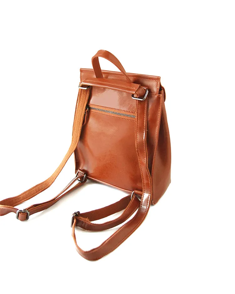 Stylish Leather Womens Backpack Cute School Backpack Purse for Women