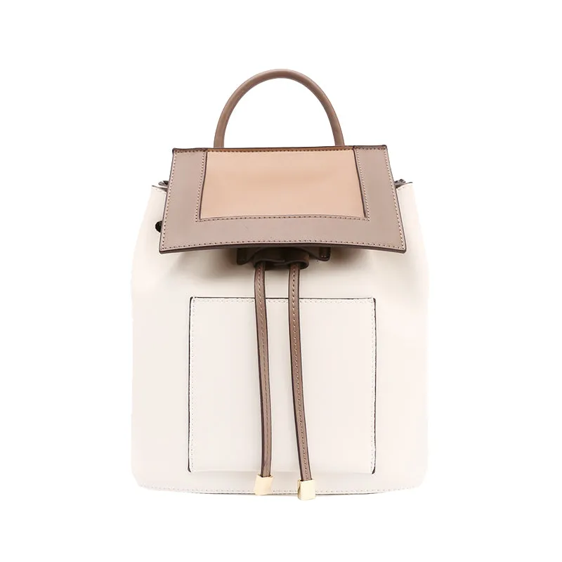Stylish White Leather Backpack Womens Fashion Backpacks Purse