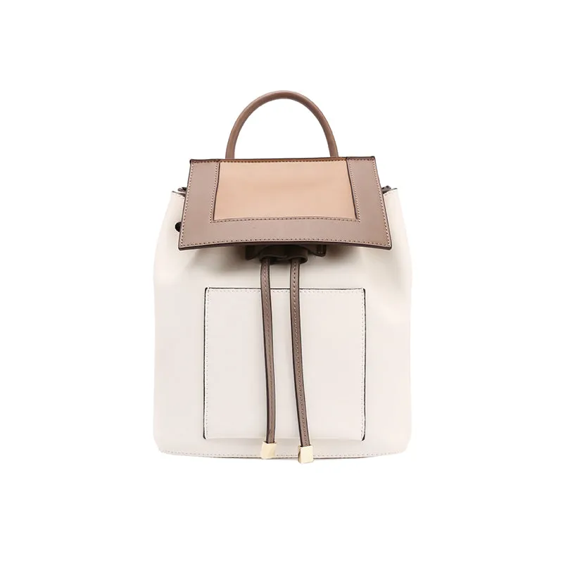 Stylish White Leather Backpack Womens Fashion Backpacks Purse