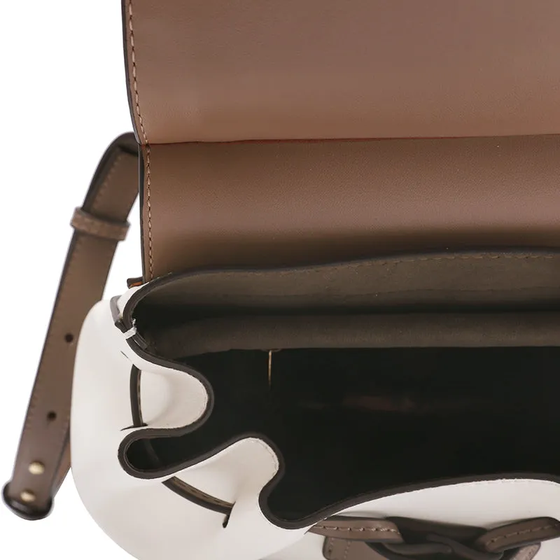 Stylish White Leather Backpack Womens Fashion Backpacks Purse