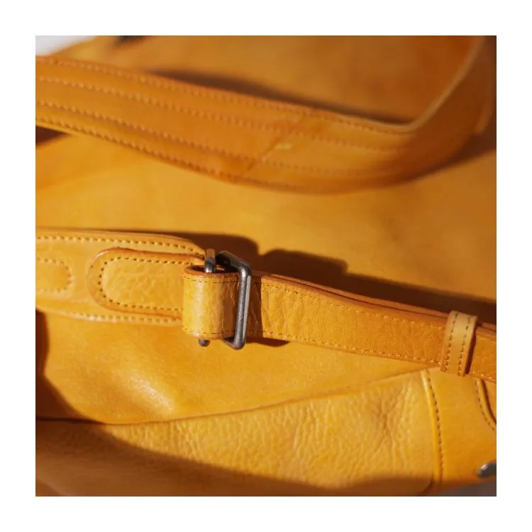 Vintage Cute Tan Leather Backpack Coffee Leather Fashion School Backpack for Women