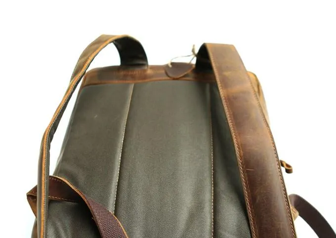 Vintage Leather Mens Backpacks Travel Backpack Laptop Backpack for men