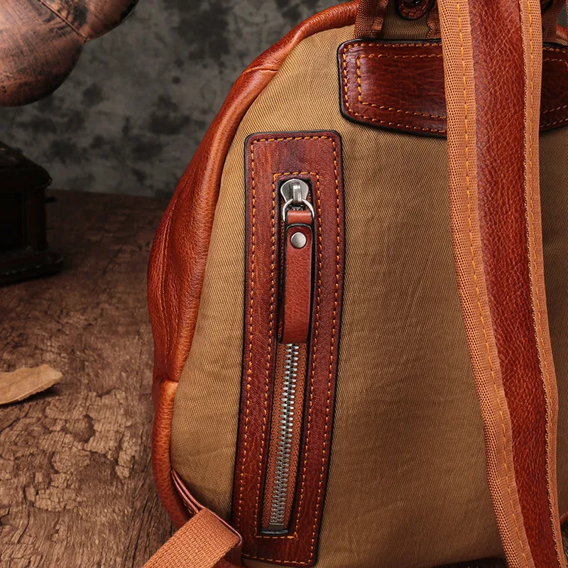 Vintage Leather Small Brown Womens Backpack Travel Backpack Black School Backpack for Women