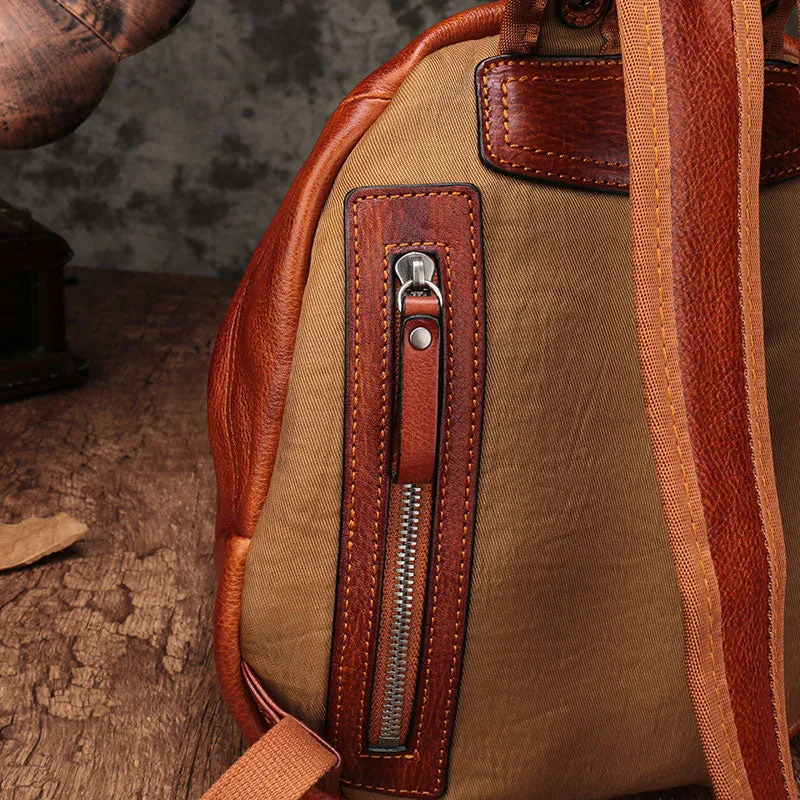 Vintage Leather Small Brown Womens Backpack Travel Backpack Black School Backpack for Women