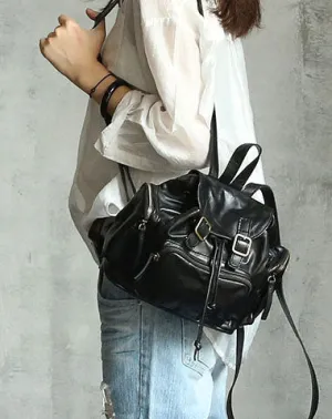 Vintage LEATHER Small WOMENs Backpack School Backpack Travel Backpack FOR WOMEN