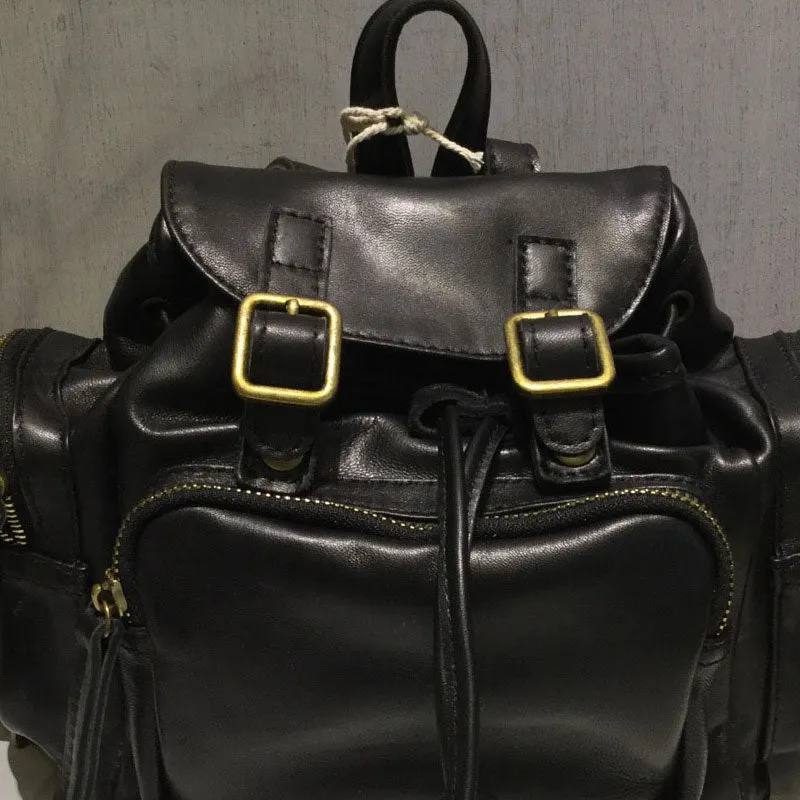 Vintage LEATHER Small WOMENs Backpack School Backpack Travel Backpack FOR WOMEN
