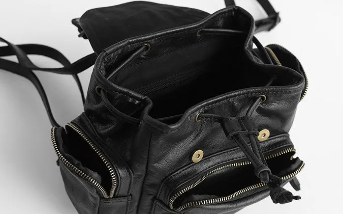 Vintage LEATHER Small WOMENs Backpack School Backpack Travel Backpack FOR WOMEN