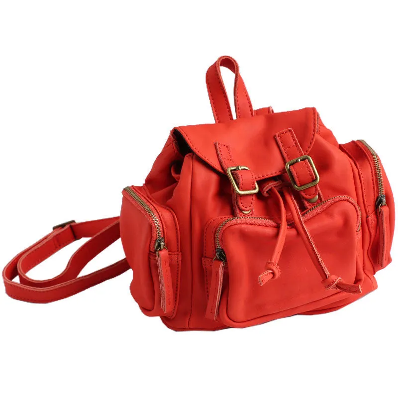 Vintage LEATHER Small WOMENs Backpack School Backpack Travel Backpack FOR WOMEN