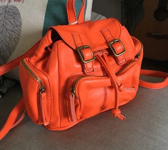 Vintage LEATHER Small WOMENs Backpack School Backpack Travel Backpack FOR WOMEN