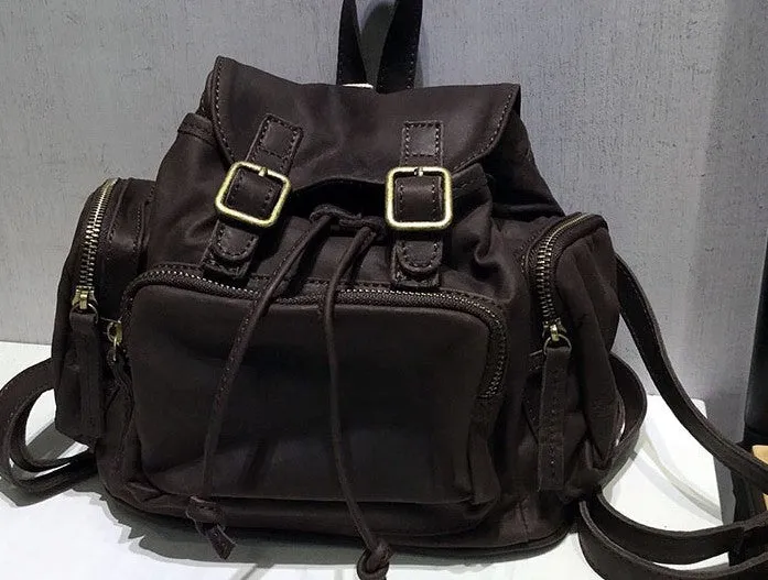 Vintage LEATHER Small WOMENs Backpack School Backpack Travel Backpack FOR WOMEN