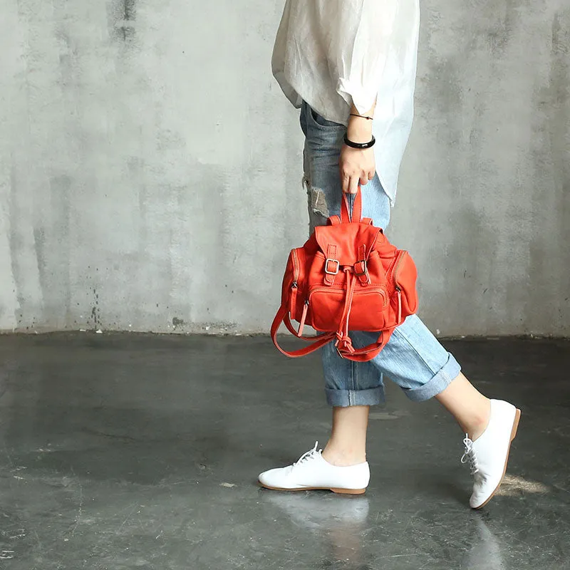 Vintage LEATHER Small WOMENs Backpack School Backpack Travel Backpack FOR WOMEN