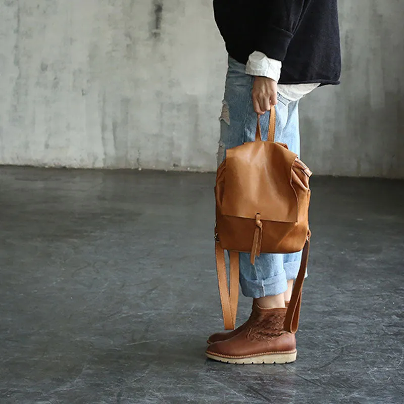 Vintage LEATHER WOMEN Backpack School Backpacks Travel Backpack FOR WOMEN
