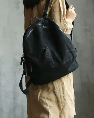 Vintage LEATHER WOMEN Large Backpack School Backpack Travel Backpack FOR WOMEN