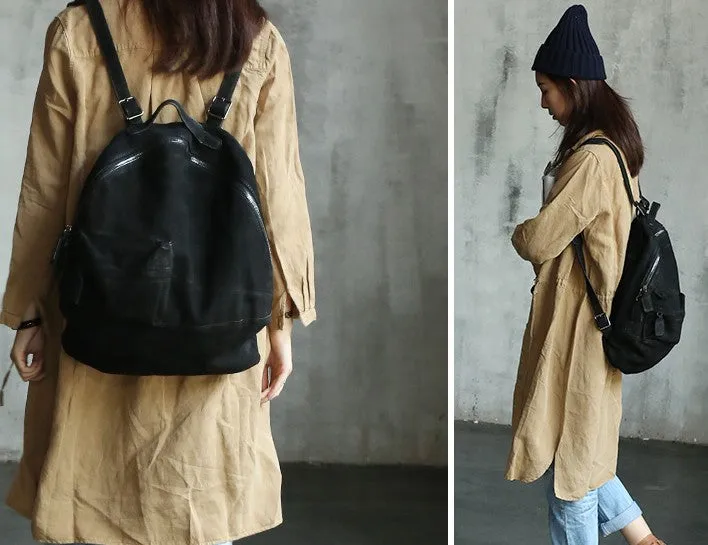 Vintage LEATHER WOMEN Large Backpack School Backpack Travel Backpack FOR WOMEN