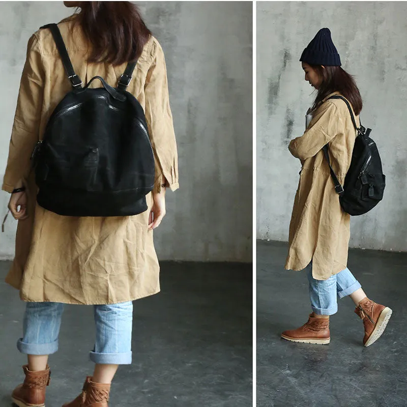 Vintage LEATHER WOMEN Large Backpack School Backpack Travel Backpack FOR WOMEN