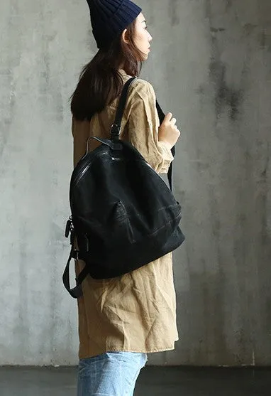 Vintage LEATHER WOMEN Large Backpack School Backpack Travel Backpack FOR WOMEN