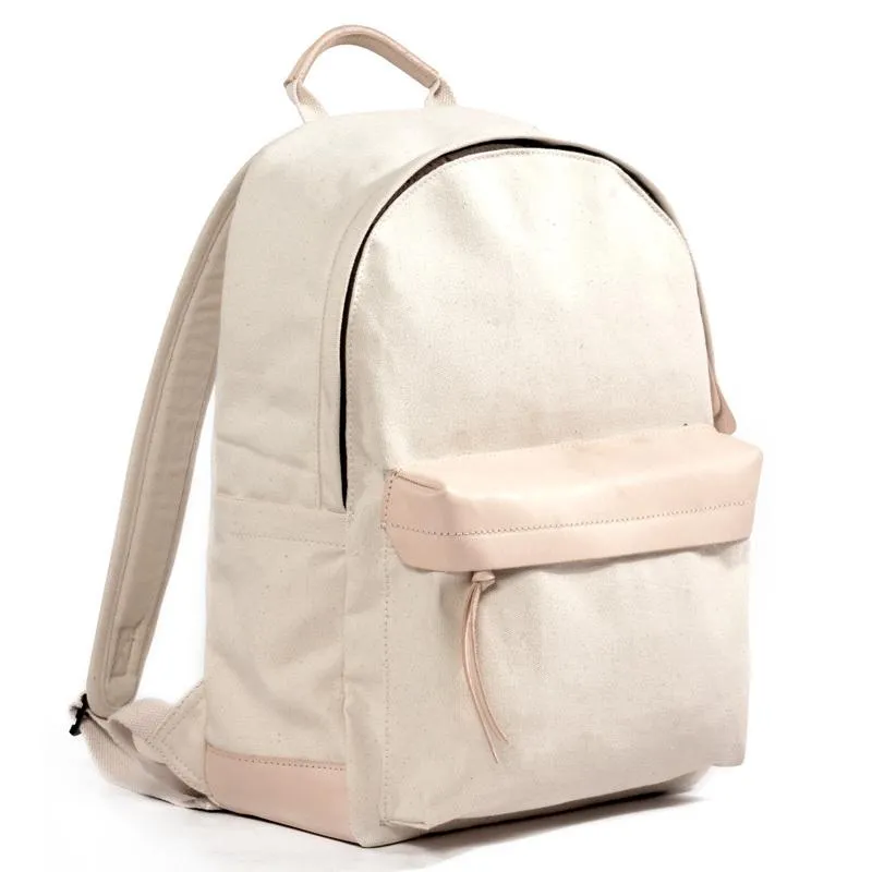 Waxed Canvas Womens Mens Backpack 14'' Green College White Backpack Travel Backpack For Men