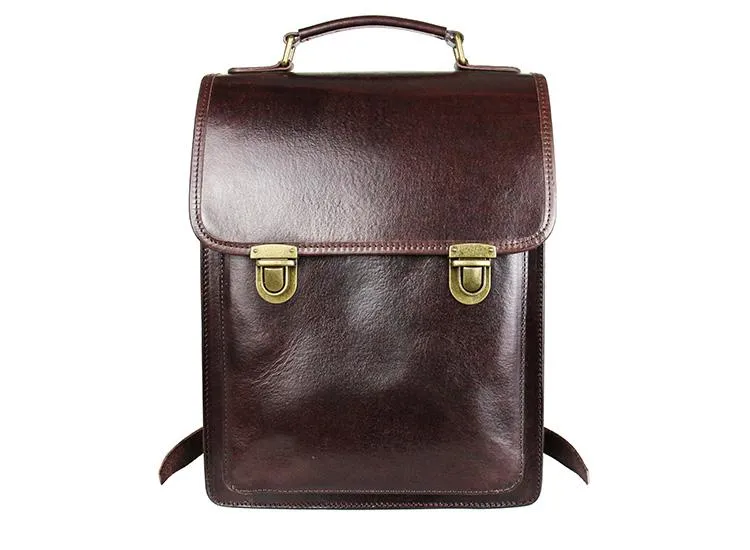 Womens Distressed Leather Backpack Purse Satchel Backpack Handmade School Backpack