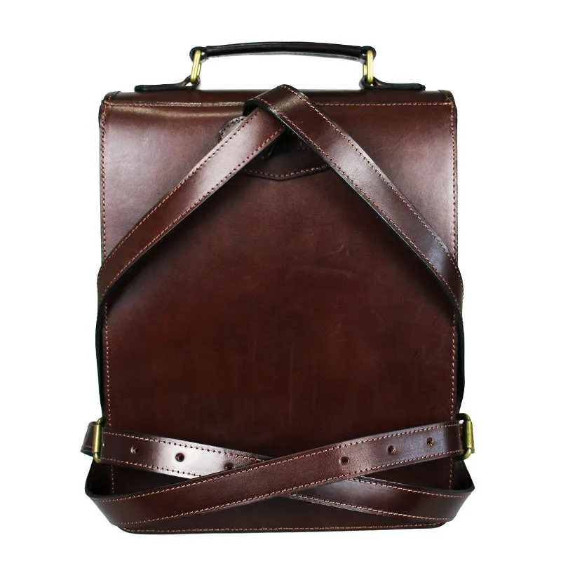 Womens Distressed Leather Backpack Purse Satchel Backpack Handmade School Backpack