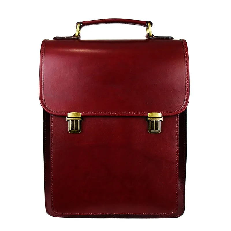 Womens Distressed Leather Backpack Purse Satchel Backpack Handmade School Backpack