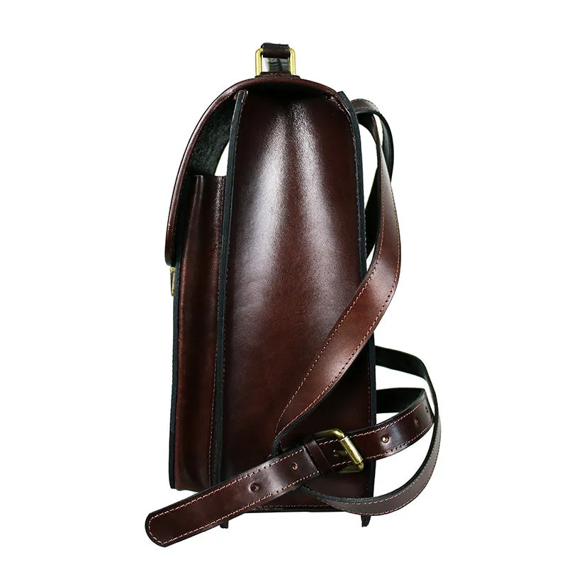 Womens Distressed Leather Backpack Purse Satchel Backpack Handmade School Backpack