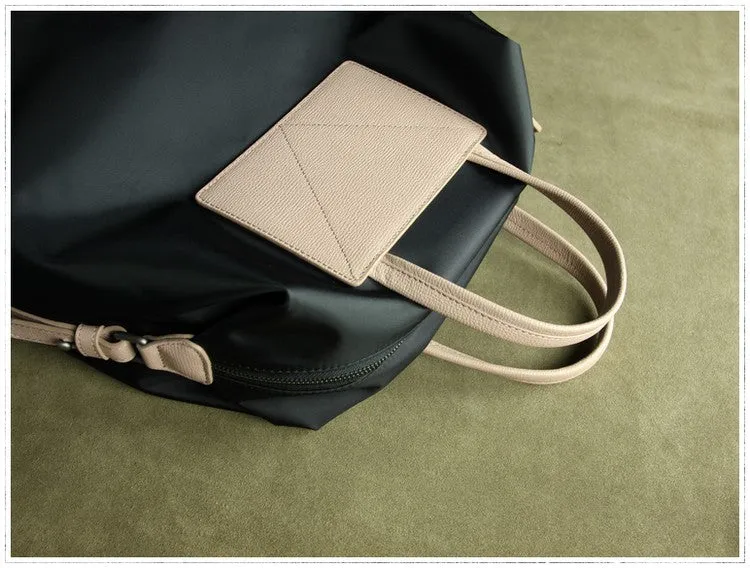 Womens Green Nylon Backpack Purse Best Satchel Backpack Nylon Leather School Rucksack for Ladies