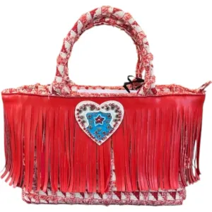 Women's Kos M Tweed Bag In Red