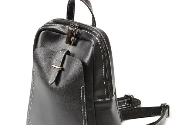 Womens Leather Cute Vintage Backpack School Backpack Purse for Women