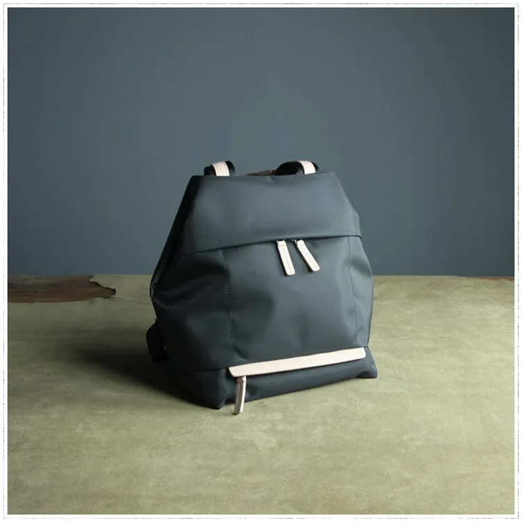 Womens Nylon Backpack Best Satchel Backpack Purse Nylon Gray School Rucksack for Ladies