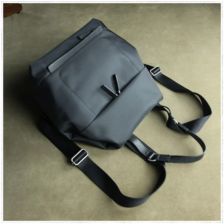 Womens Nylon Backpack Black Best Satchel Backpack Purse Nylon School Rucksack for Ladies