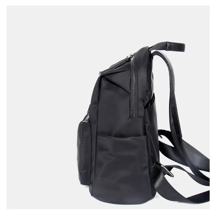 Womens Nylon Backpack Black Travel Backpack Purse Nylon Black School Rucksack for Ladies